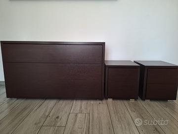 SET COMO' E COMODINI, MARCA MERCANTINI, WENGE'