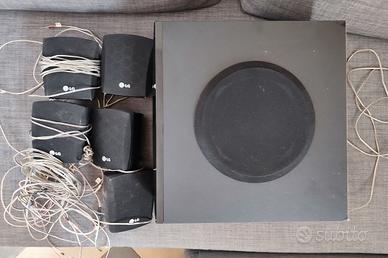 Casse home theatre LG subwoofer e 5 cubetti