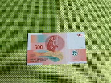 banconota delle comeores 500 franchi 2006 UNC
