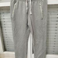 Pantalone tuta grigio uomo con tasche a cerniera