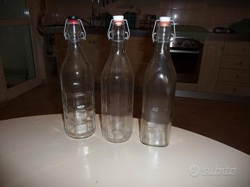 Bottiglie in vetro con tappo da LT. 1