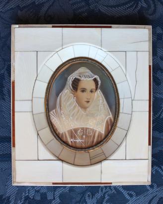 Antica miniatura “Maria Stuarda” c.1900