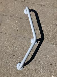Maniglione per doccia in metallo bianco da 60 cm