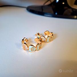 orecchini cerchio oro cuore 