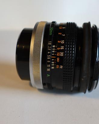 Obiettivo Canon FD 50mm f/1.8 ottica