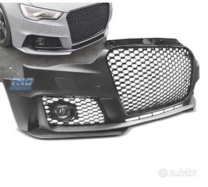 PARAURTI ANTERIORE PER AUDI A3 8V LOOK RS3 NERO LU