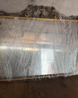 Specchio grande barocco oro130x100cm cornice lusso