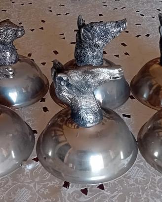 set vintage di 6 coppe da gelato o coppe "stirrup"