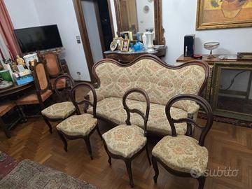 Salotto Luigi Filippo Originale metà '800 - 5 pz