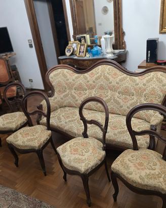 Salotto Luigi Filippo Originale metà '800 - 5 pz