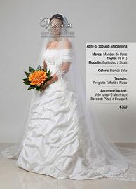 Abito da Sposa Marièes de Paris