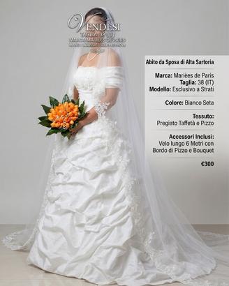 Abito da Sposa Marièes de Paris