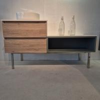 Mobile bagno sospeso 130 cm con lavabo da appoggio