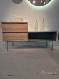 Mobile bagno sospeso 130 cm con lavabo da appoggio