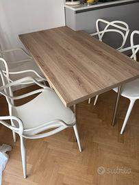 Tavolo cucina legno esposizione 125x70 cm