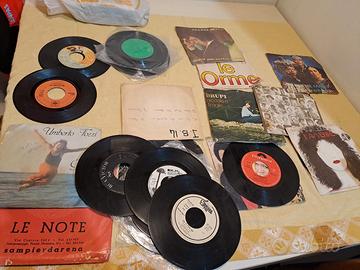 dischi in vinile grandi 33 giri e piccoli 45