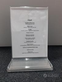 Portamenu da tavolo in plexiglass