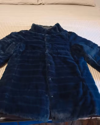 giubbino velluto blu reversibile