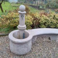 Fontana da giardino e vaso in marmo