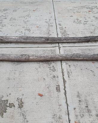 2 Pali in Legno di Castagno Lunghi 3 Metri Ø 12 CM