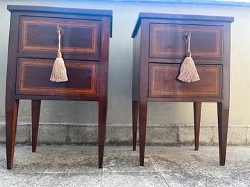 Coppia comodini vintage in stile Luigi XVI
