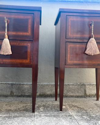 Coppia comodini vintage in stile Luigi XVI