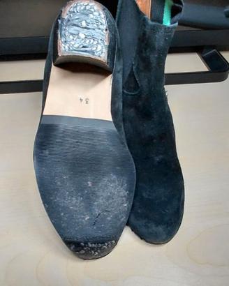 scarpe da flamenco uomo in camoscio