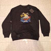 Felpa Louis Vuitton nera con ricami