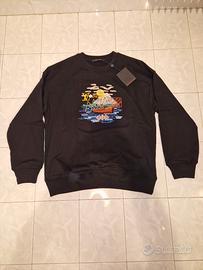 Felpa Louis Vuitton nera con ricami