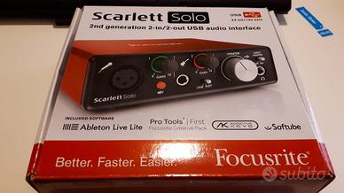 Interfaccia audio USB Focusrite Scarlett Solo 2nd