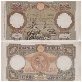 Lire 100 Aquila Romana Fascio Decr. 29/1/1938 +++