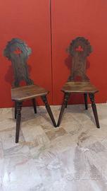 Coppia di sedie antiche in stile "fratino"