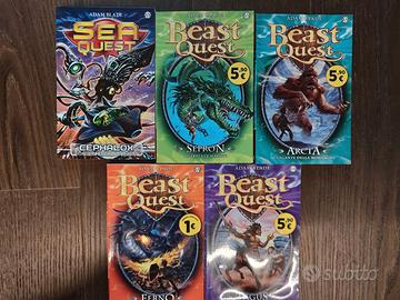 4 libri Beast quest e 1 Sea Quest