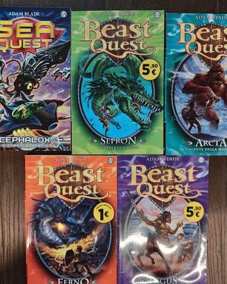 4 libri Beast quest e 1 Sea Quest