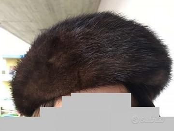 Cappello Donna Visone Pelliccia Copricapo Taglia 5