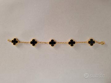 Bracciale Van Cleef & Arpels,5 motivi e onice nero