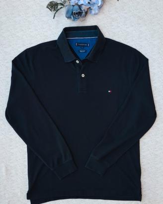 Polo Manica Lunga Tommy Hilfiger -Uomo-Navy blue-L