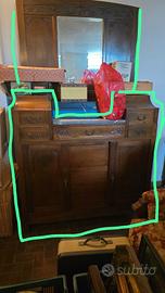 Comò vintage stile liberty