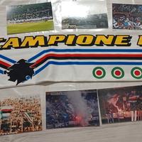 Sciarpa Sampdoria Campione d Italia + foto ultras