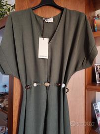 abito lungo verde militare