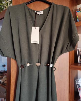 abito lungo verde militare