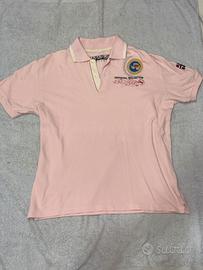 Polo Napapijri Rosa Con Patch Norvegia- Taglia M