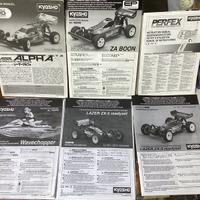 Vintage Kyosho manuali originali Lazer, Zaboon, ZX