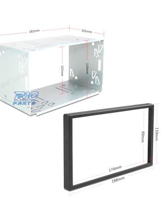 SCATOLA ADATTATRICE UNIVERSALE 2 DIN IN METALLO CO