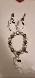 Orecchini e bracciale Hello Kitty