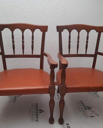 2 poltroncine in legno basse anni '50