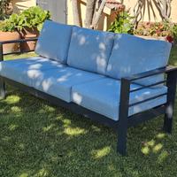 Divano Giardino Alluminio 3 Posti Nuovi CUSCINONI 