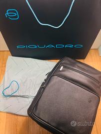 Zaino Piquadro in Pelle Nero Porta PC