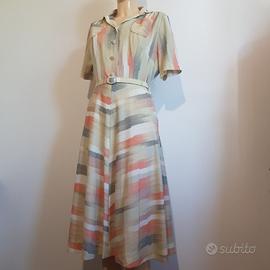 Abito chemisier vintage anni 70