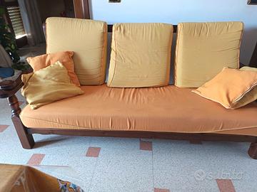 divano 3 posti in legno 